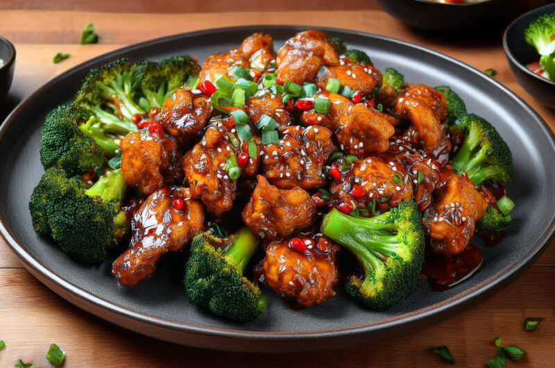 30 Minute Healthy General Tao Chicken and Broccoli